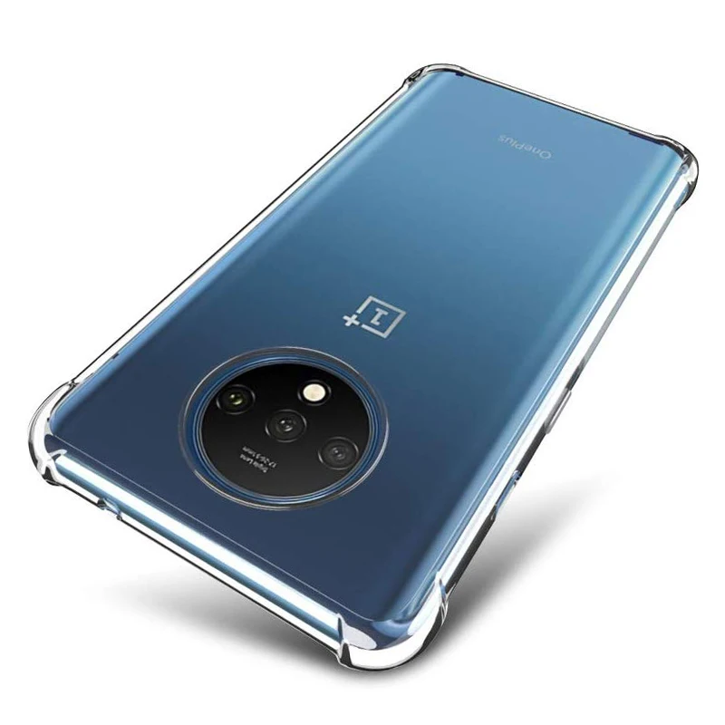 Чехол для oneplus 7 T, Прозрачная силиконовая подушка безопасности, противоударный чехол 1+ 7 T, прозрачный защитный чехол премиум класса, противоударный чехол для oneplus 7 pro - Цвет: Transparent Clear