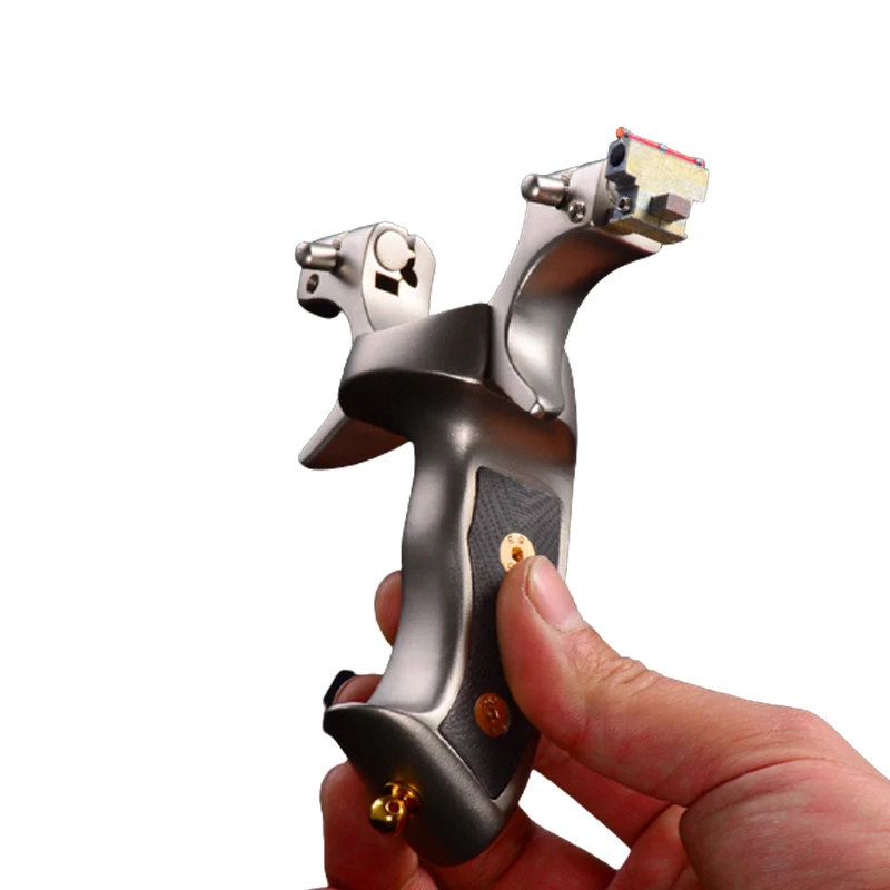 

304 Stainless Steel Professional Hunting Slingshot Outdoor Mountaineering Camping Hunting Slingshot with Strong Rubber Band