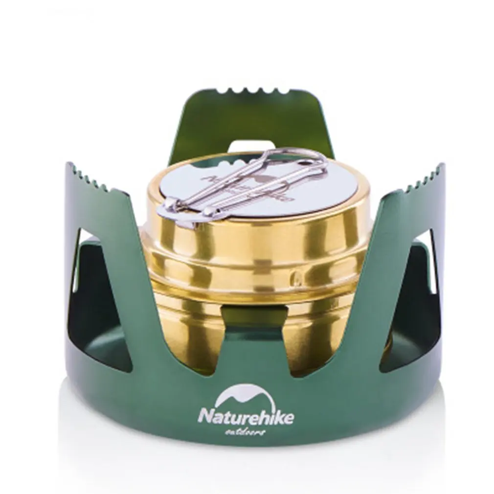 

Naturehike Outdoor Camping Stove Titanium Alcohol Stove With Rack Set Mini Ultralight Burners with Cross Stand Stove Rack