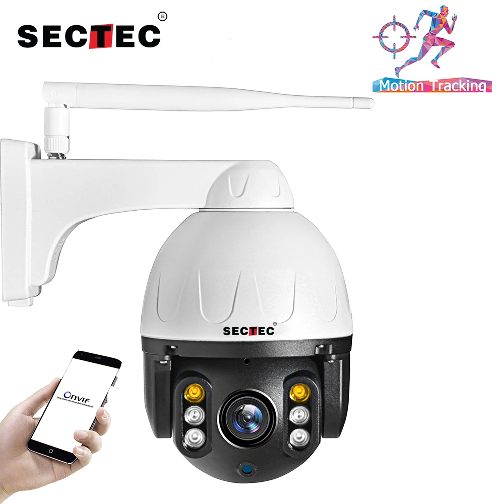 SECTEC 1080P IP камера, wifi, беспроводная, автоматическое отслеживание, уличная, водонепроницаемая, умная камера, 30 м, ночное видение, CCTV, безопасность, HD камера