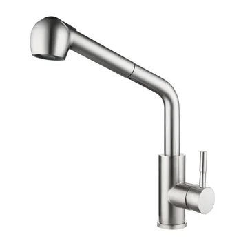 

Tap Rotatable Stainless Steel Rustproof Stream Sink Pull Out Chrome Sprayer Home One Handle Modern Kitchen Faucet Single Hole