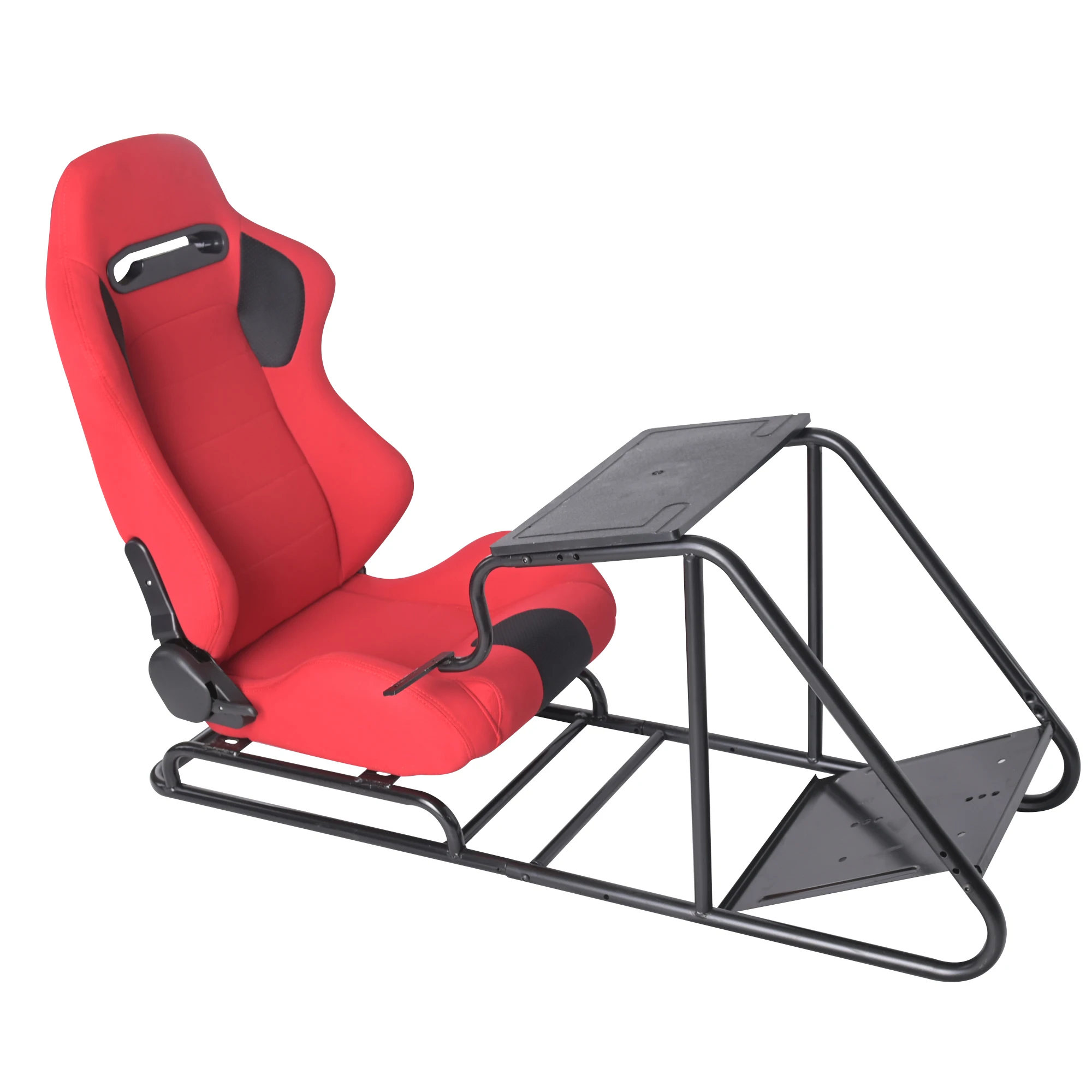  Epman Adjustable PVC 2-Color Driving Seat Gaming Simulator Chair Gaming Racing Seat W/ Pedal +Shift