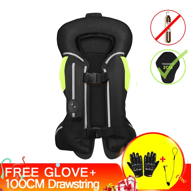 New Motorcycle Jacket Motorcycle Air Bag Vest Moto Air-bag Vest Motocross Racing Riding Airbag System Airbag CE Protector Black Airbag Rope 3