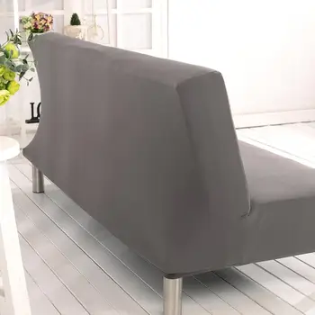 

Sofa Cover Gray Black Navy Blue Solid Color All-inclusive Folding Stretch Bed Covers Decoration Protector Slipcover No Armrests