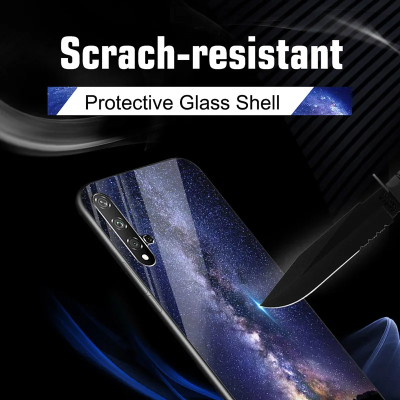 Tempered Glass Case For Huawei Y9 Prime 2019 2018 Y7 Y6 Y5 Cases Marble Bumper For 5