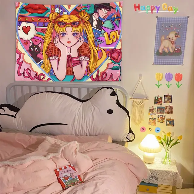 Kawaii Anime Sailor Moon Tapestry 3