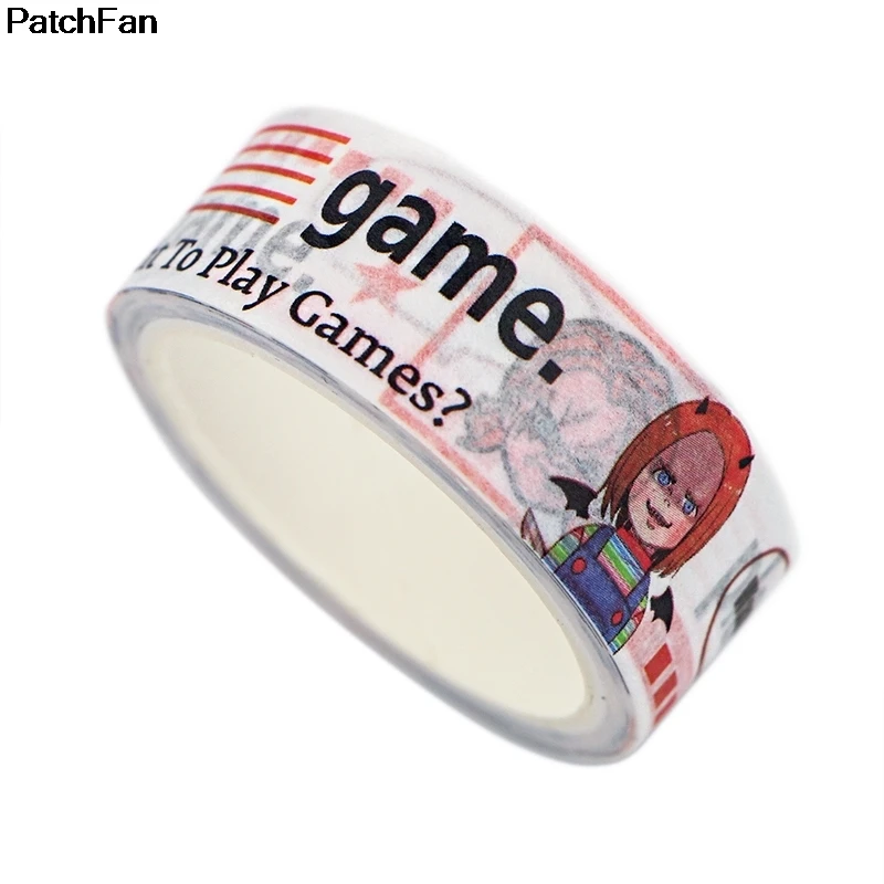 20 шт./лот Patchfan детская игра фильм ужасов DIY Скрапбукинг Клей Васи бумага маскирующая Лента Печатный узор наклейка A2667