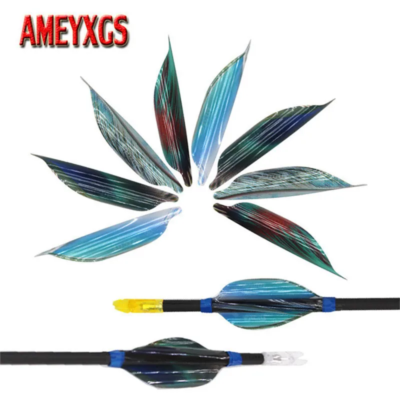 Plumes Pour Flèches D'arc - Lot De 100 - Aile Gauche, Style Parabolique