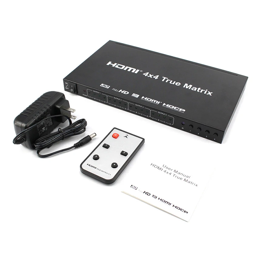 HDMI матричный коммутатор 4 в 4 из 4x4 HDMI1.4 4 к@ 30 Гц переключатель разветвитель матрица с RS232 ИК пульт дистанционного управления для HDTV ps4 PS3 Lapt