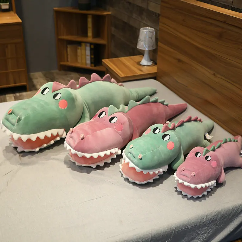 1 шт. 70-130 см большой зуб крокодиловые плюшевые игрушки Творческий плюшевая игрушка-животное спальная подушка для маленьких мальчиков на Рождество, Подарки кукла