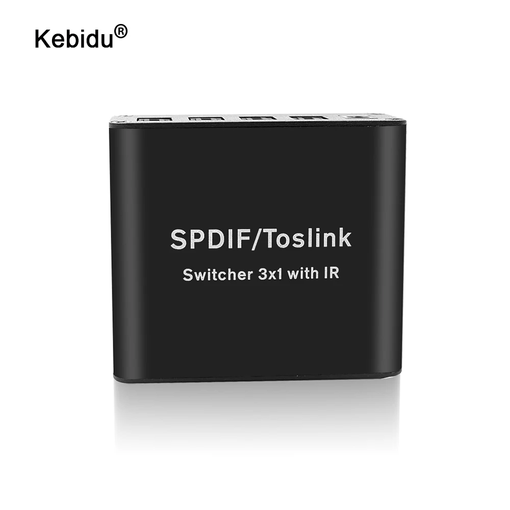 Kebidu цифровой адаптор SPDIF оптический аудио 3x1 переключатель с пультом дистанционного управления Поддержка цифрового DTS 5,1 аудио коммутатор конвертер