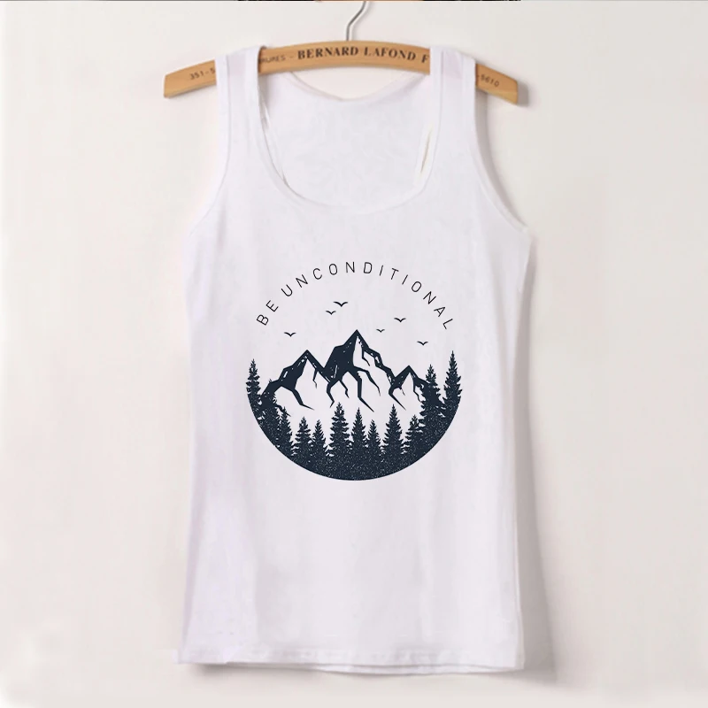 Camisole, женские майки, Vogue Belief Of The Universe, футболка с принтом, Женская Повседневная Свободная майка Harajuku размера плюс, спортивные майки - Цвет: 1346