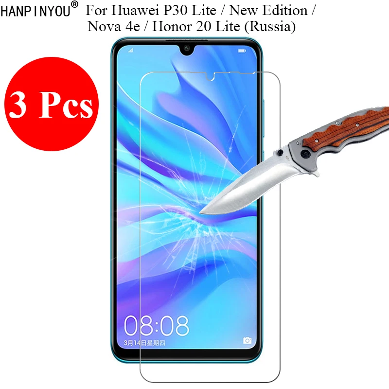 Защитное стекло закаленное 9H 2.5D для Huawei P30 Lite 2020 / New Edition Honor 20 3 шт./лот|Защитные