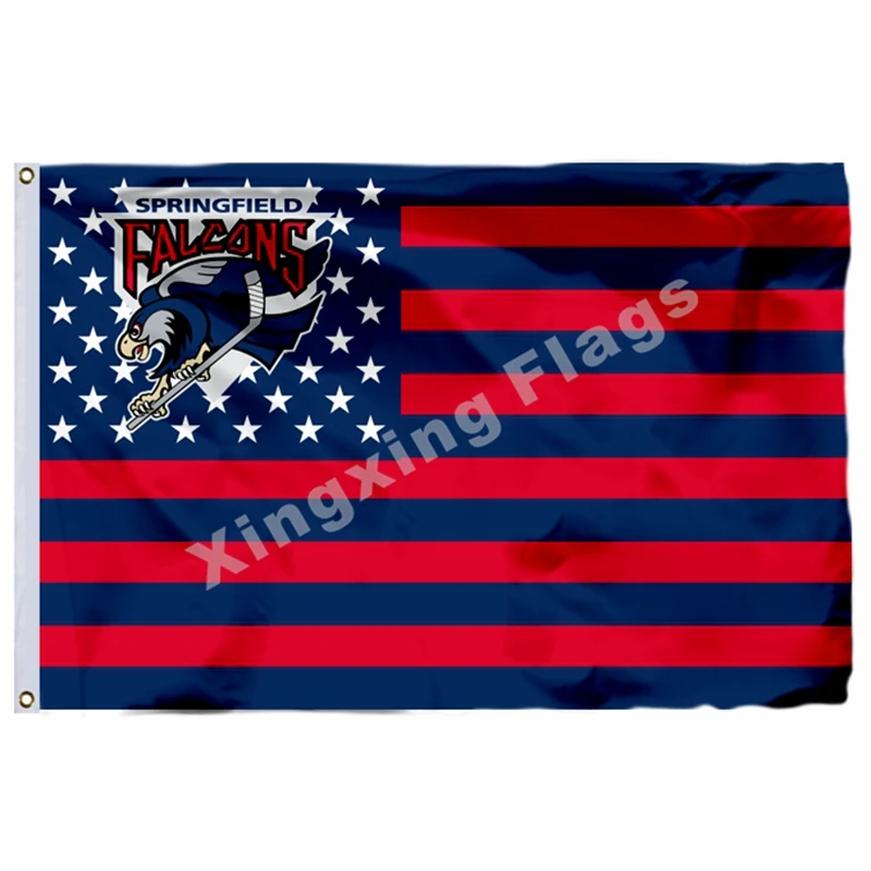 Springfield Falcons Флаг Провидения Брюинс баннер ahl с модифицированным флагом США 3фт X 5фт полиэстер летающий размер 90X150 см - Цвет: Springfield Falcons