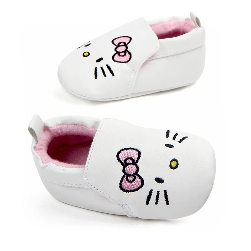 Lovely Cartoon Baby PU Shoes Soft Sole Antislip Newborn First Walkers Infants Girls Crib Shoes