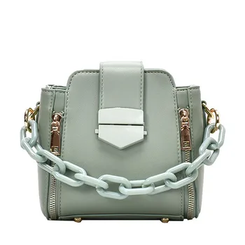 

High quality purses and handbags solid color PU leather double zipper design women's Shoulder Messenger Bag bags for women