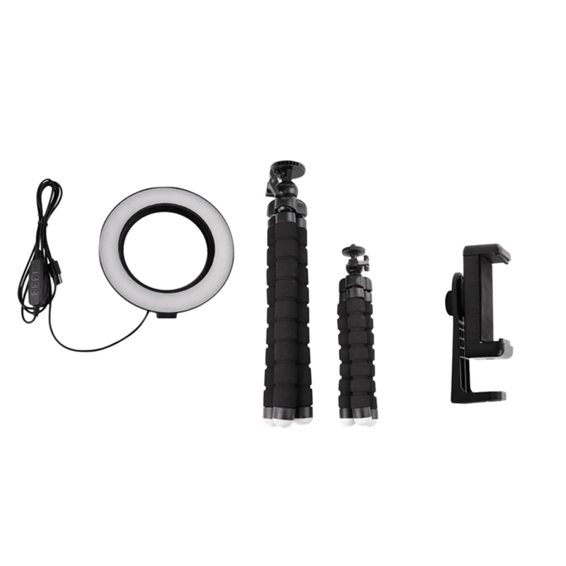 Top Led Ring Light Octopus Portable Flexible Tripod Stand Holder & Cell Phone Compatible with All Smart for Selfie | Электроника