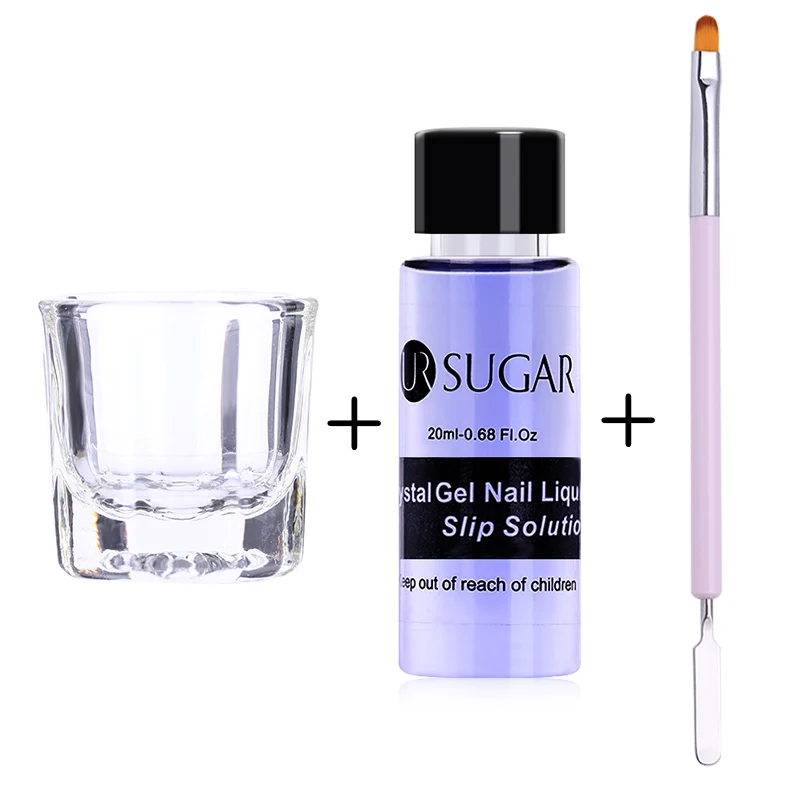 slip solution set Ur Sugar 30 г поли расширение акриловый гель для ногтей розовый белый металл с прозрачными кристаллами УФ светодиодный строительный гель Советы повышение скольжения решение гель - Цвет: slip solution set