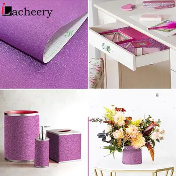 

Young Fashion Glitter Wallpaper Self Adhesive Gift Packaging Stickers Dressing Table Contact Paper Shiny Pad Paper Shining Decal
