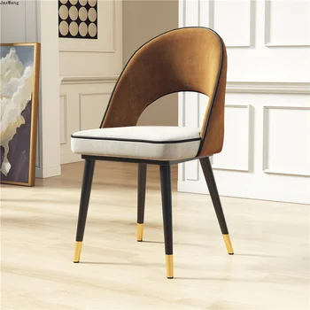 

Nordic Luxury Dining Chair Home FUENITURE Modern Minimalist Restaurant Backrest Stool Desk Chair Color Matching Dressing Chair