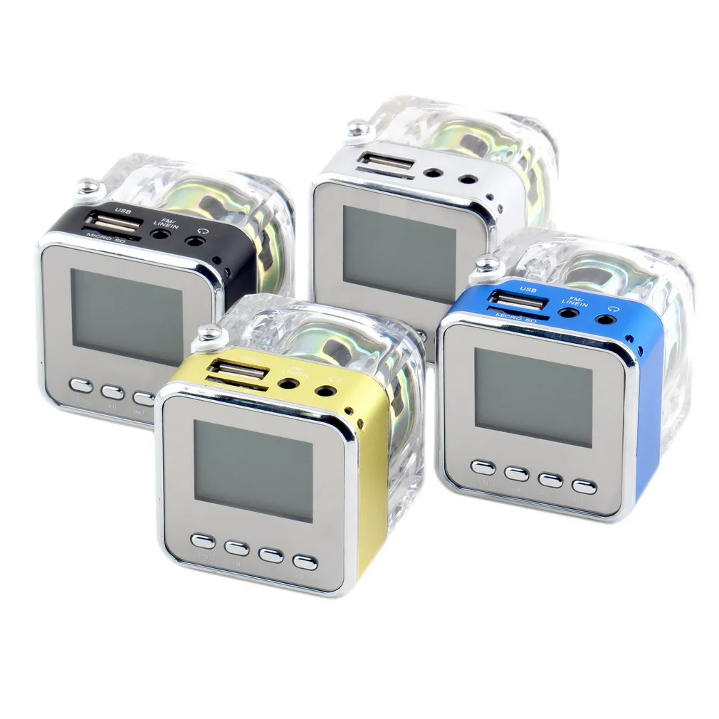 Мини-динамик lcd HiFi Музыка MP3/4 плеер Micro SD/TF USB диск FM радио мини динамик