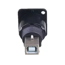 Metal USB B Type Female Socket to USB A Type Female Socket Panel Mount Adapter for HDMI cable