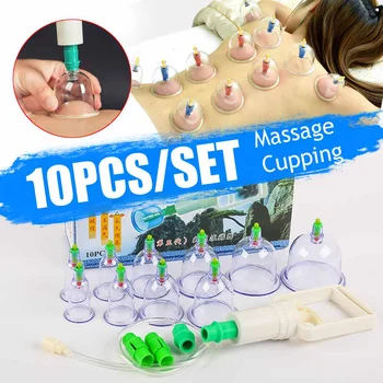 

10Pcs Massage Vacuum Cupping Set Thicker Magnetic Aspirating Cupping Cans Cupuncture Massage Suction Cup