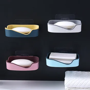 

Powerful Seamless Paste Soap Box Creative Bathroom Shelf Soap Box Practical Bathroom Products L1030