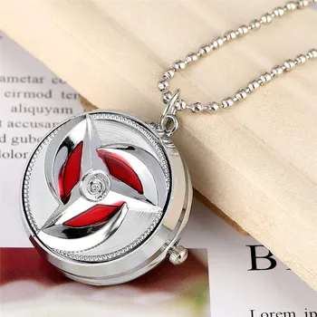 

Hot Japanese Anime Naruto Theme Rotatable Hunter Quartz Pocket Watch Children Boys Mini Pendant Clock Gifts
