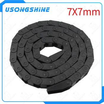

Transmission Chains 7 x 7mm CNC Router Machine Tools L1000mm Cable Drag Chain Wire Carrier with End Connectors for 7*7mm