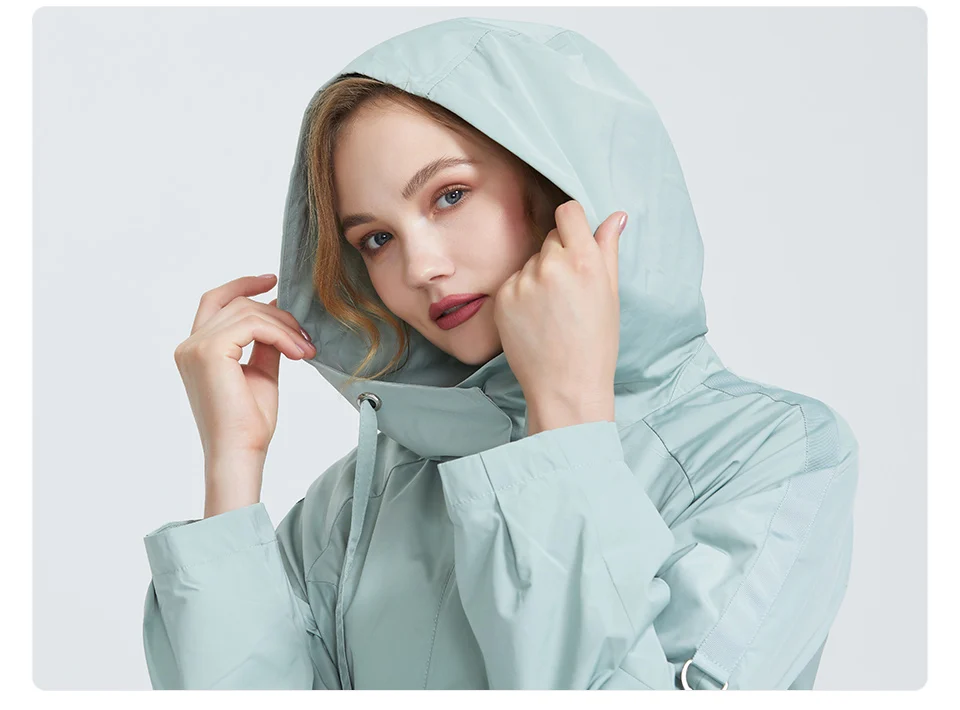 Trench Coat spring autumn coat women Hooded Solid color short coat trench big coat for women High Quality new style AS-9045