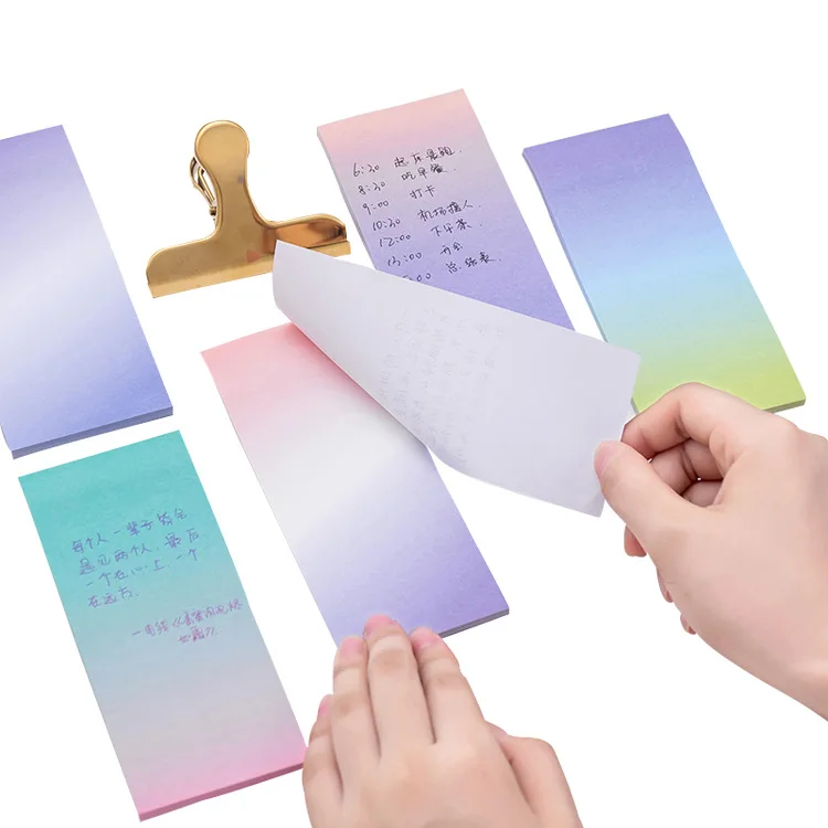 40 упаковок блокноты для записей милые градиентные цветные клейкие офисные и