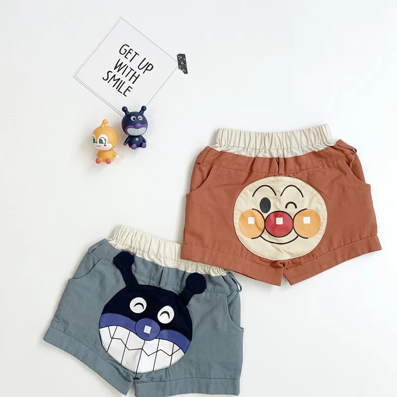 

Tonytaobaby Summer New Boys and Girls Cartoon Fake Two Pieces of Cotton Leisure Creative Pants