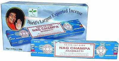 NAG CHAMPA Incense Sticks Box x 12 x15g Packs Agarbathi
