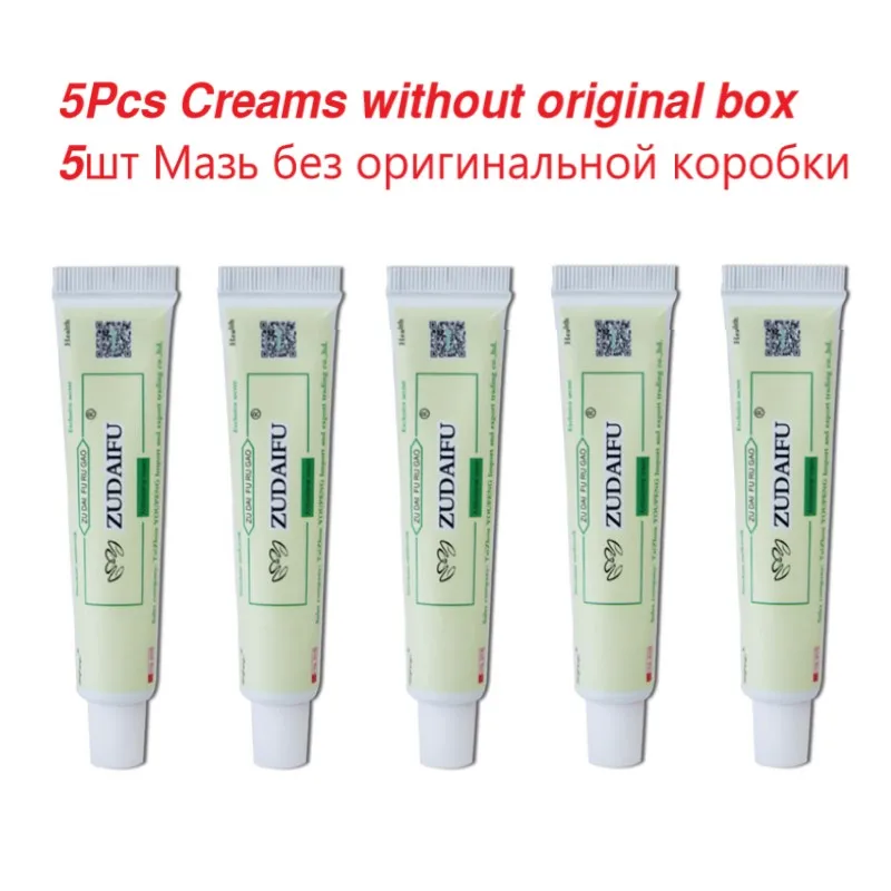 5 шт. ZuDaiFu Dermatitis Eczematoid Eczema мазь крем от псориаза лечение крем от псориаза крем для ухода за кожей оптом - Цвет: 5Pcs Without box