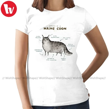 

Maine Coon T-Shirt Anatomy Of A Maine Coon T Shirt Trendy XXL Women tshirt Short Sleeve Ladies Tee Shirt