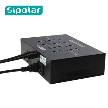 

Sipolar Super Speed 5Gbps 20 Ports USB 3.0 HUB with 40A 5V built-in power supply for charging and data syncs