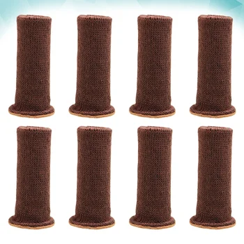 

8Pcs Double-layer Pad Thickened Noiseless Chair Foot Cover Protective Mat Knitted Stool Foot Pad Coffee