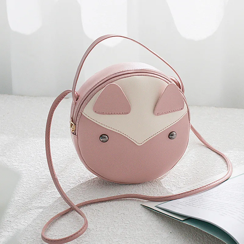 

Contrasting Color Portable Small round Bag Foreign Trade Cartoon Cute Lady Messenger Bag luxury handbags women bags designer