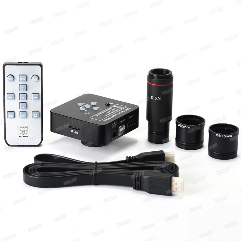 21MP 2K 1080P 60FPS HDMI USB промышленный цифровой видео микроскоп камера+ 0.5X c-крепление объектива для телефона пайка ПХД ремонт