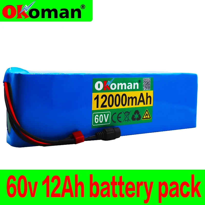 60V 12AH 1000W литий-ионный аккумулятор 67 2 V 12000mAh для электровелосипеда Электрический