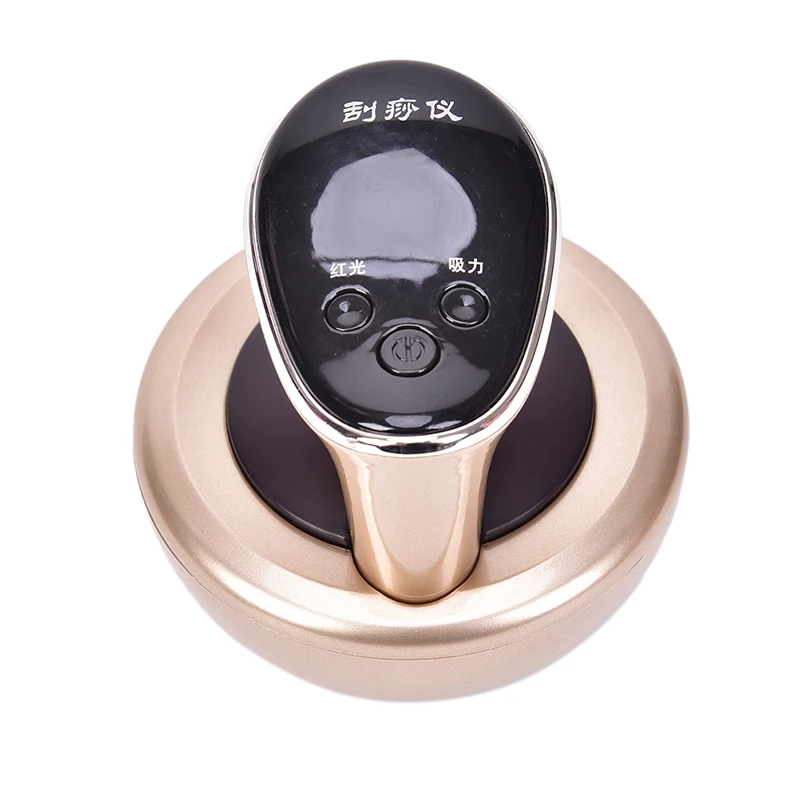 1PCS Electric Scraping Massager Scraper Therapy Wave Pressure Body Relaxation Meridian Stimulate Acupoints Vacuum Guasha Tool - Цвет: GD