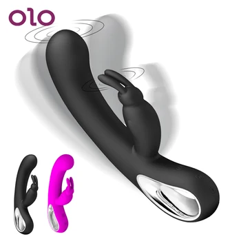 OLO Rabbit Dildo Vibrator Clitoris Stimulator 12 Speeds G-spot Massage Female Masturbation Sex Toy for Women Adult Products 1