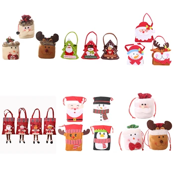 

New year Christmas decorations Xmas Sticker Cartoon Doll Gift Bag cristmas Child Candy Apple Bag navidad Party weihnachten ZB991