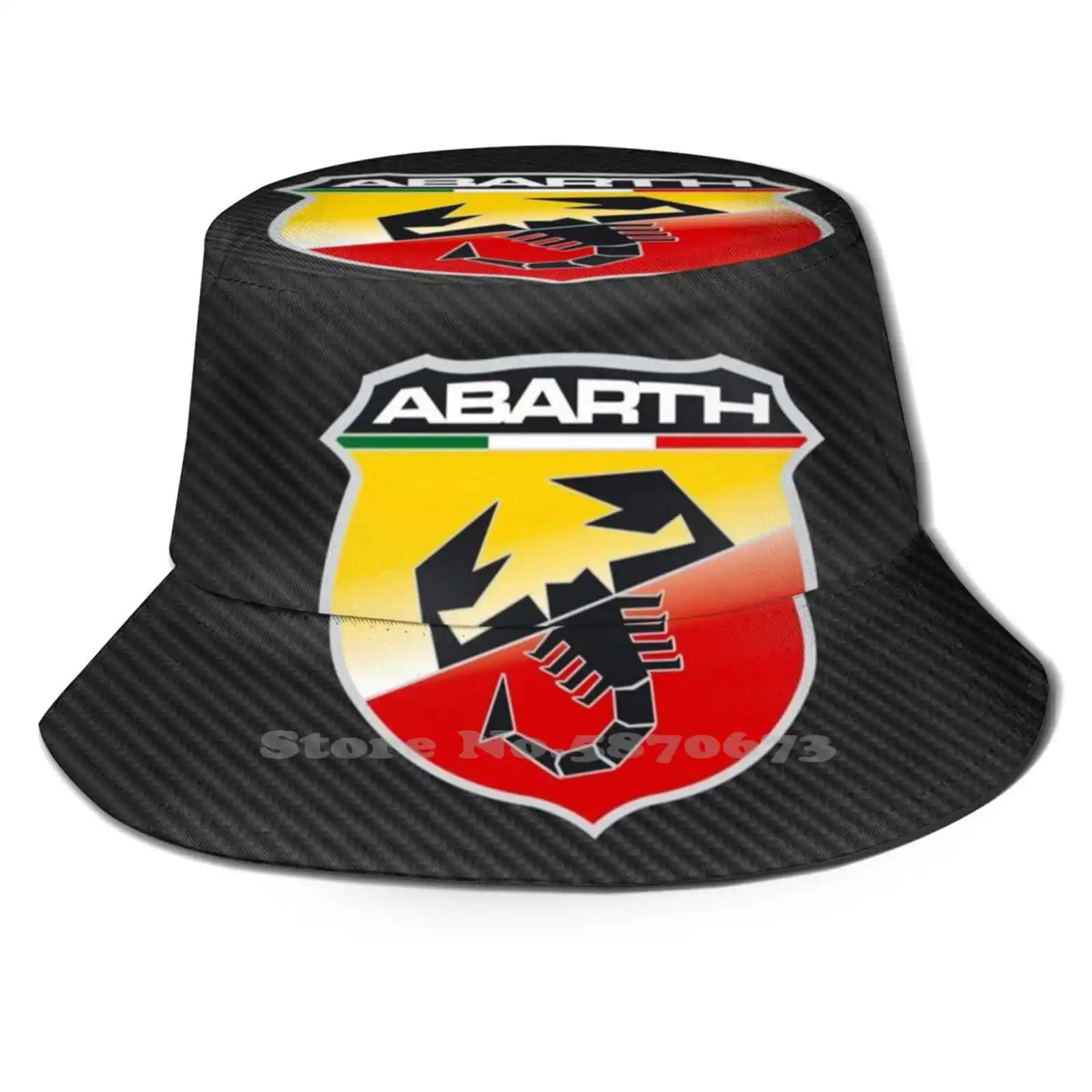 Abarth Carbon Fiber Logo Pattern Hats Outdoor Hat Sun Cap Turbo Novitec