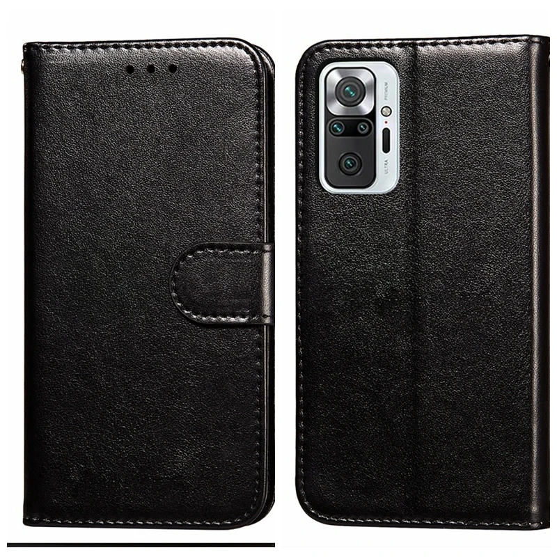 Flip Leather Case For Xiaomi Redmi Note 10 Pro 10S Note10 Luxury Solid color Funda Wallet Card Holder Stand Book Cover Note10Pro cell phone dry bag Cases & Covers