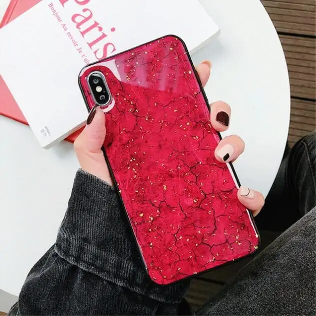Со сверкающими золотистыми мрамор алмаз пчелки чехол для телефона для samsung galaxy A10 A30 A70 A60 A50 A20 J8 J7 J6 J5 J4 J3 J2 A8 A7 A6 плюс - Цвет: red