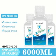 DHL 6000ML No-wash Hand Sanitizer Effective Soothing Gel Quick-Drying 75% Alcohol Portable Hand Sanitizer Wholesale Dropshipping