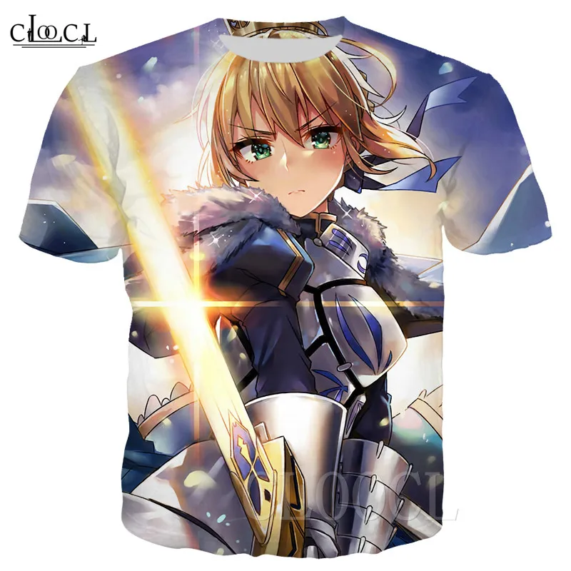 Футболки Fate/Zero для мальчиков и девочек одежда косплея с мультяшным рисунком футболки 3D принтом мужчин