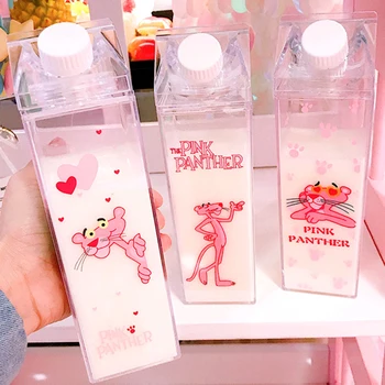 

Water Bottle Milk Box Kitchen Leakproof Creative Transparent Milk Water Bottles Creative Climbing Tour Hiking Sport Drink Bottle